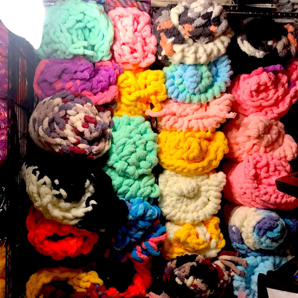 Blankets all colors and shapes